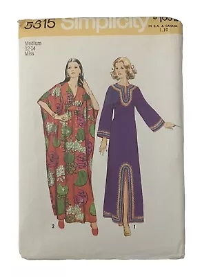 Vtg Simplicity 70s Caftan Muumuu Robe Pattern Womens Size 12-14 One Size Uncut • $14.97