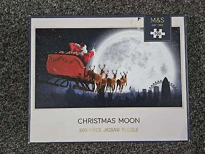 MARKS AND SPENCER 500 Piece Christmas Moon Puzzle • £3.50