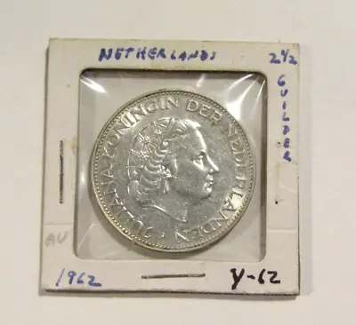 Netherlands 1962 2-1/2 Gulden Silver Au Coin • $19.99