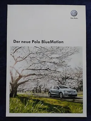 VW Polo V Type 6R BlueMotion Brochure 9.2009 • $6.40