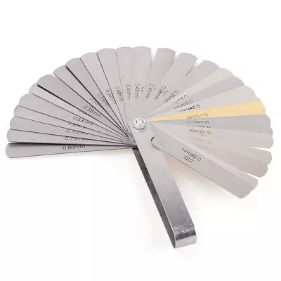 32 Blade Feeler Gauge Metric SAE Dual Reading Combination Gap Thicknes Measure • $9.66