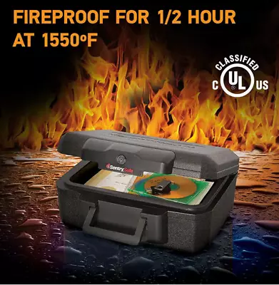 Sentry Fire Chest Fireproof Lock Box Hidden Money Cash Document Media Gun Safe • $38.19