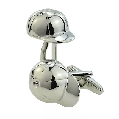 Jockeys Horse Racing Cap Cufflinks & Personalised Chrome Box AJ862-DCB • £19.99