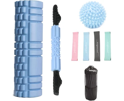 $56.54 • Buy YESDEX Yoga Roller 45Cm Set Foam Roller 8IN1 With Foam Massage Roller, Blue