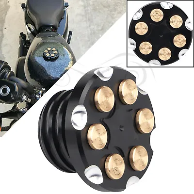 Motorcycle Gas Cap Fuel Oil Tank Cover For Harley Dyna Sportster Road King XL • $14.23