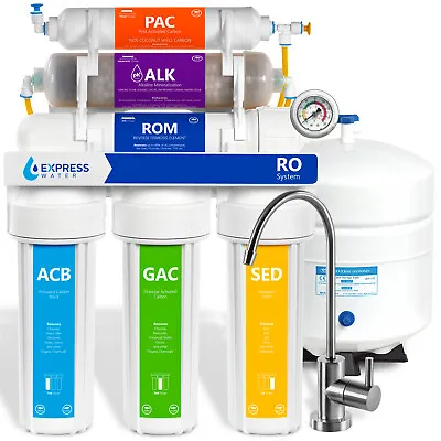 10-Stage Undersink Reverse Osmosis Alkaline Mineral Water Filter System 100 GPD • $199.99