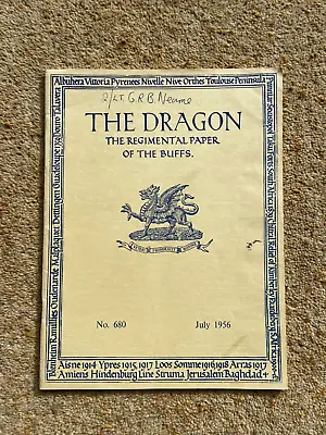 Original The Dragon Regimental Magazine East Kent Regiment The Buffs July 1956 • £4.99