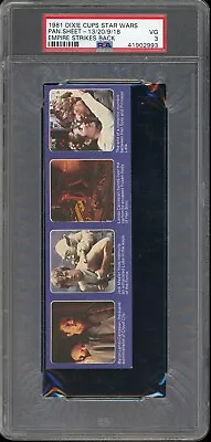 1981 Dixie Cups Star Wars Empire Strikes Back 13/20/9/18 PSA 3 • $35