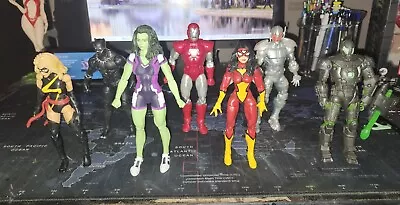 Marvel Legends Avengers Lot Iron Man She-Hulk Spider-Woman Black Panther USED • $14.50