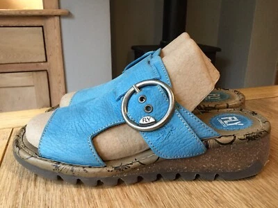 £36 • Buy Fly London Sandals Size 7  (EU 40)  Turquoise 