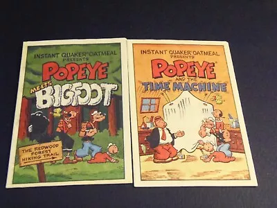 2 Different Instant Quaker Oatmeal Popeye Mini-Comics Copyright 1989 • $14.50