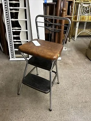 Vintage COSCO Kitchen Step Chair Stool With Tip-Up • $99.95
