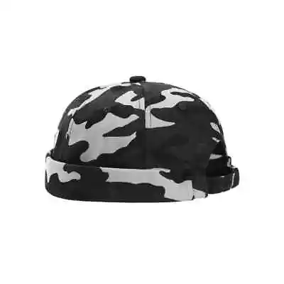 Unisex Adjustable Skullcap Hat Cap Casual Docker Sailor Brimless Hip Hop Solid • £5.20