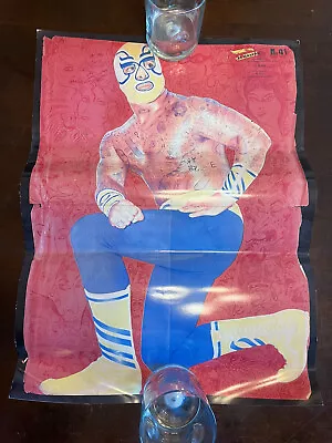 VTG DR. LAKRA PRINT 22x16 MEXICAN WRESTLING LUCHA LIBRE POSTER - EL HALCON 1973 • $25