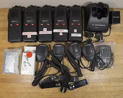 5x Motorola Radius SP50 VHF Radios With 5 Mics UNTESTED • $165