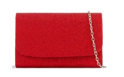 £9.92 • Buy Glitter Evening Wedding Party Glitter Handbag Purse Ladies Sparkle Clutch Bag