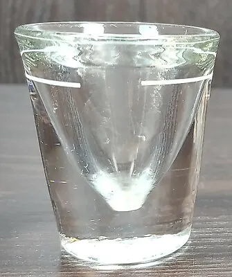 Vintage Heavy Glass Bottom Small Tequila Vodka Drinkware And Barware Shot Glass • $7.87