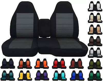 Front Set Car Seat Covers Fits Chevy S10 Truck 94-04  60/40 Seat With Console • $99.99