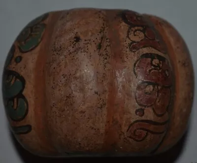 Mayan Clay Gourd Bowl Glyphs 4  Beautiful!! • $199.99