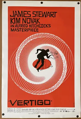 VERTIGO MOVIE POSTER 2 Sided R1996 ORIGINAL 27x40 ALFRED HITCHCOCK KIM NOVAK • $135