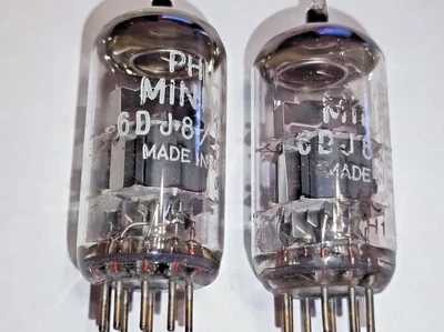 £68.77 • Buy Matched Pair ECC88/6922 Philips Heerlen Tubes, Strong, 1967