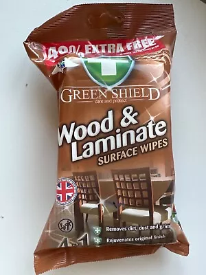 £5.95 • Buy Green Shield Wood & Laminate Floor Surface Cleaning Polishing Wipes 70 Wipes