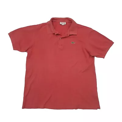 Lacoste Men's Size M Salmon Pink Polo Shirt Short Sleeve Classic Fit Cotton • $39.95