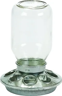 Little Giant 1 Quart Mason Jar Baby Chick Feeder With 8 Feeding Holes • $20.61