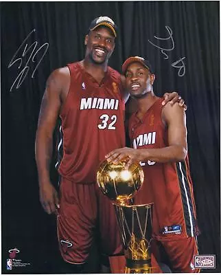 Gary Payton & Shaquille O'Neal Heat Signed 16x20 2006 NBA Champ Trophy Photo • $269.99