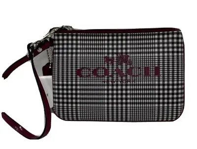 Coach Peyton Glen Plaid Print Small Wristlet F52142 With Tags • $13