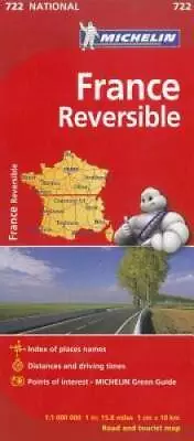 Michelin France Reversible Map 722 (Maps/Country (Michelin)) - Map - GOOD • $28.94
