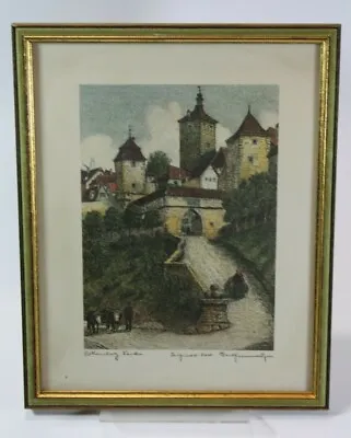 Ernst Geissendorfer Vintage Print German Scene Signed In Frame • $29.99