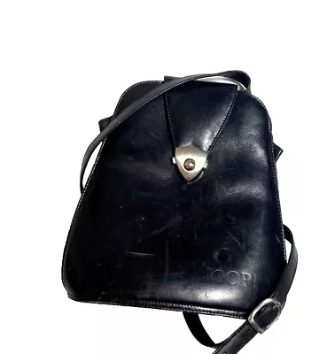 Vintage 1990s Joop Leather Bag Black Logo Crossbody Purse Note Inside Designer • $109.99