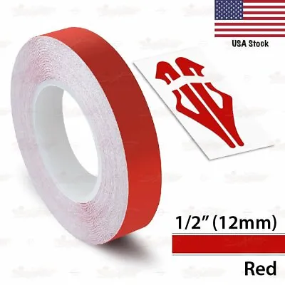 1/2  Roll Vinyl Pinstriping Pin Stripe Solid Line Car Tape Decal Stickers 12mm • $9.95