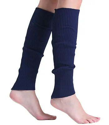 Navy Blue Leg Warmers For Women 80s Party Dance Yoga 1 Pair • $9.99