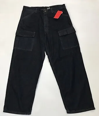 VTG 2000 Levis 587 Red Tab Denim Black Jeans Men’s 38x30 Cargo Pockets NWT As Is • $69.99