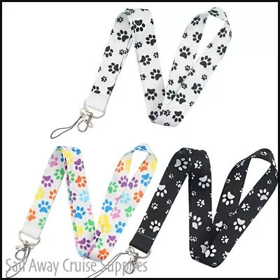 Paw Prints  LANYARD. Neck Key ID Badge Card Holder. WorkTravelCruise. Dog Paws • $9.95