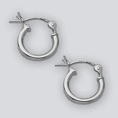 10mm Small Sterling Silver Hinged Hoop Earrings 2015 • $6.99