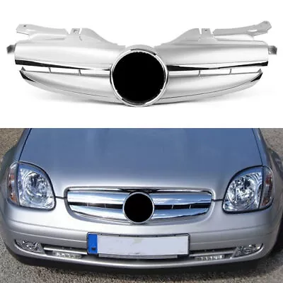 Silver Front Upper Grill Fit Mercedes Benz R170 W170 AMG SLK Class 1998-2004 • $145.35