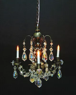 CRYSTAL CHANDELIER (Houseworks) DOLLHOUSE MINIATURES 1:12 SCALE  • $199.98