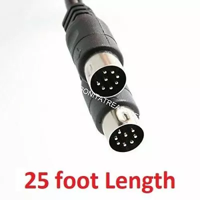 25 Foot Long Large 8 Pin Din Cable For Monster Clarity Model HD One Speakers  • $22.55
