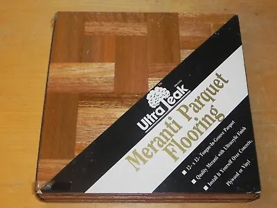 Meranti Wood Flooring - Ultra Teak 12 Inch Parquet Flooring - Haddon Hall - Nos! • $10