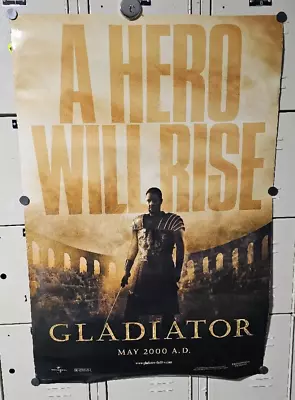 Gladiator (2000) Movie Theater Advance Poster 27x40 Russel Crowe Joaquin Phoenix • $26.99