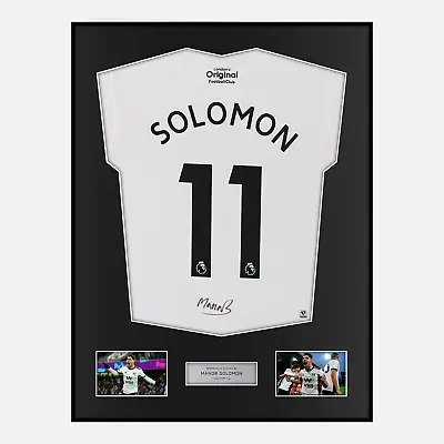 £307.99 • Buy Framed Manor Solomon Signed Fulham Shirt 2022-23 Home [Modern]