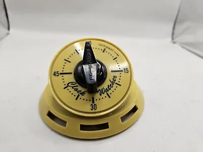 MARK TIME Clock Watcher Kitchen Timer Gold And Black Work Vintage 1970's Plastic • $28.75