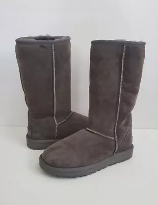 UGG CLASSIC Size 6 Tall Boots Slip On Sheepskin Boots 1016224 GREY Women Womens  • $30