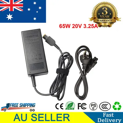 For IBM Lenovo Thinkpad Laptop 20V 3.25A 65W AC Adapter Charger Power Supply AU • $16.99