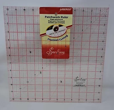 Sew Easy Quilters Craft Patchwork Square Cutting Ruler Guide 12.5  NL4178 • £18.99