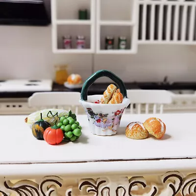 1:12 Scale Dollhouse Miniature Ceramics Fruit Basket Furniture Doll Accessory • $11.53