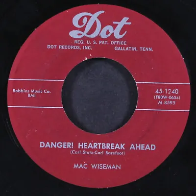 MAC WISEMAN: The Ballad Of Davy Crockett DOT 7  Single 45 RPM • $8